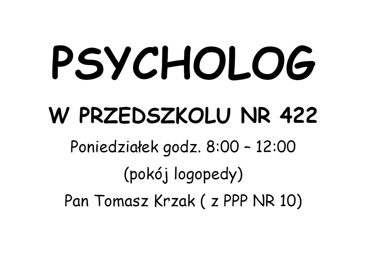 Psycholog W Przedszkolu – Przedszkole 422 W Warszawie